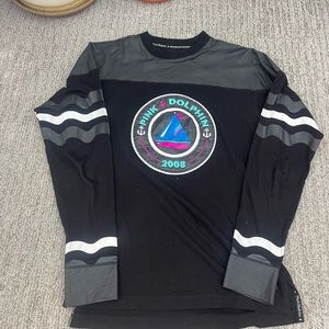 Pink Dolphin Hockey Style Jersey Size Large